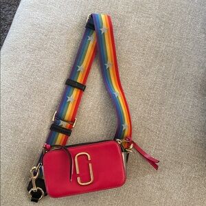 Marc Jacobs Snapshot bag with Rainbow Strap